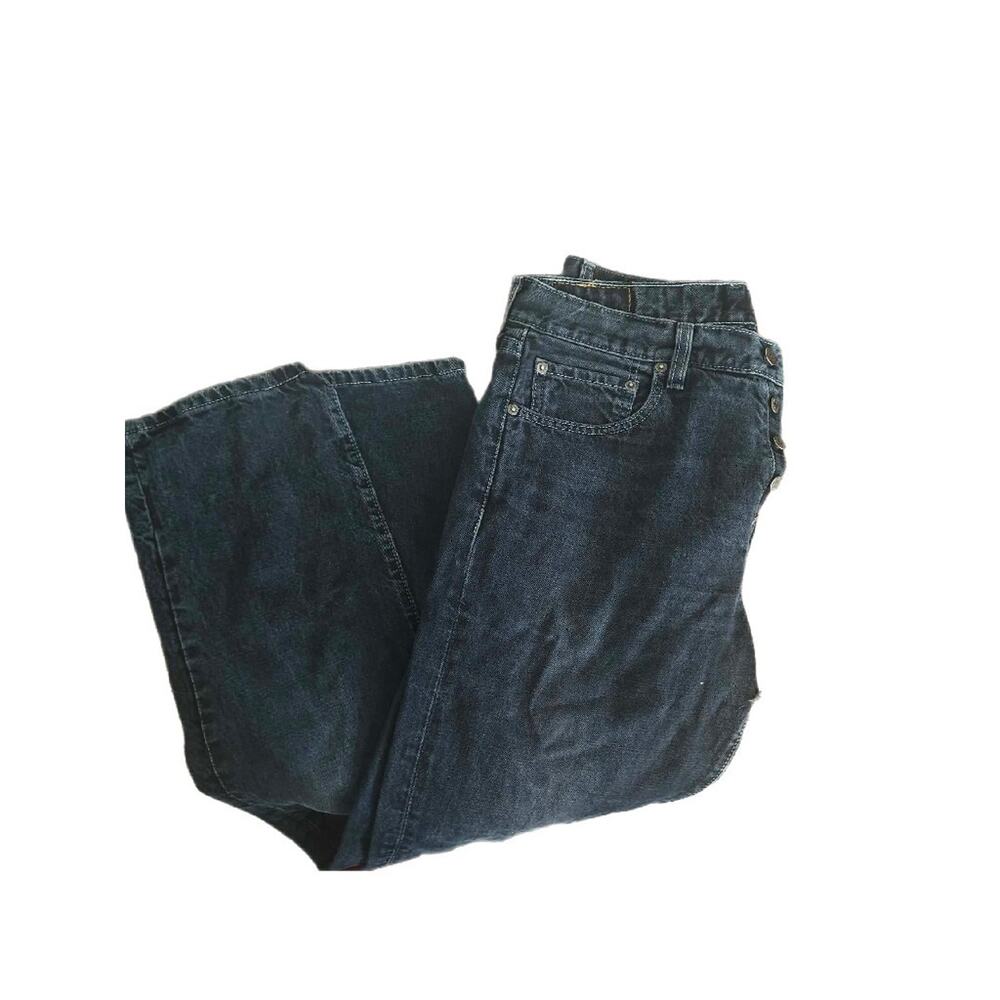 Levi's 501 Jeans Men Black Denim Button Fly Straight Mid Rise Comfort Y2K 33x34